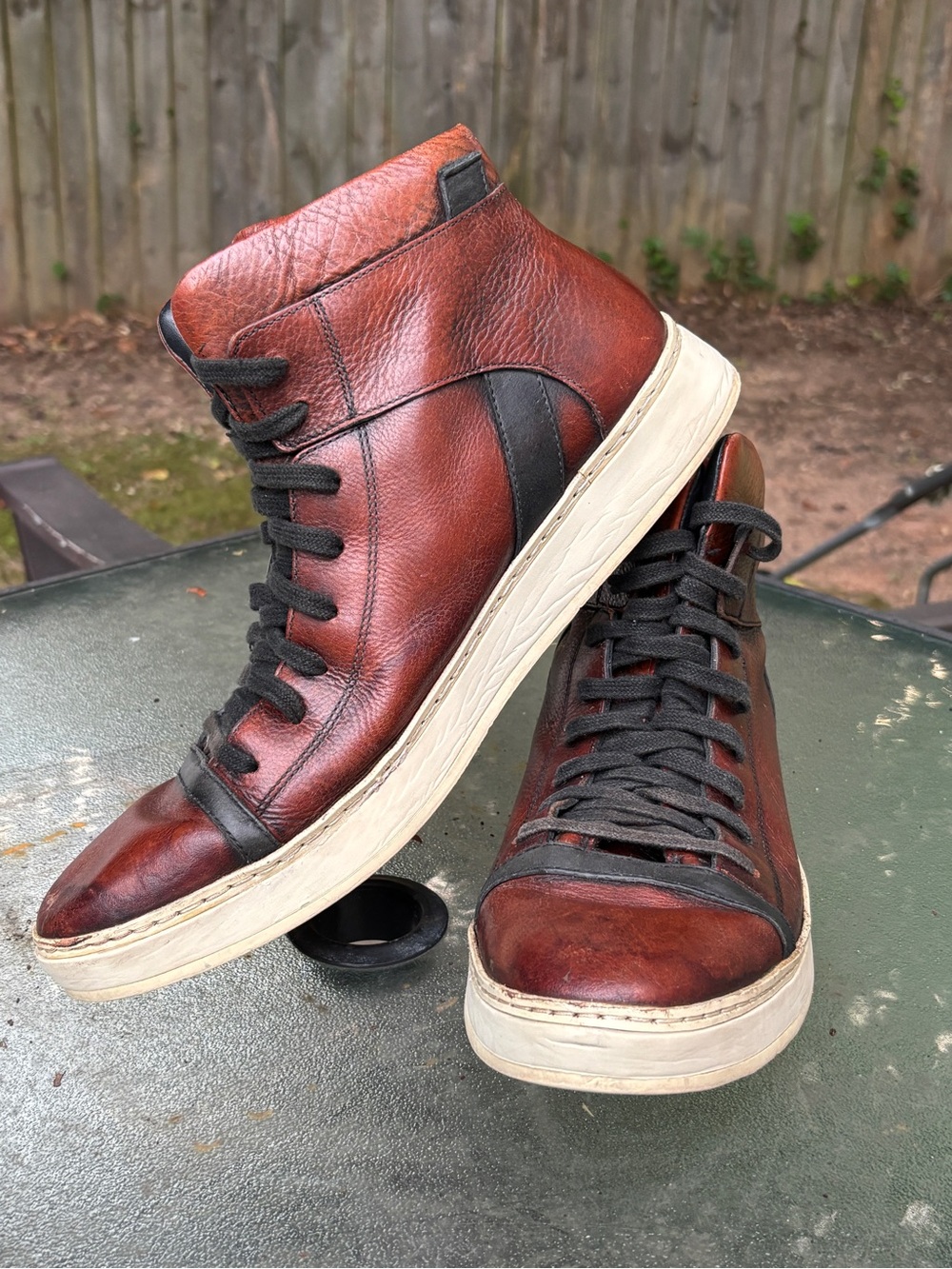 John Varvatos 315 Men’s Reed Mid Top Classic Sneakers Size 10